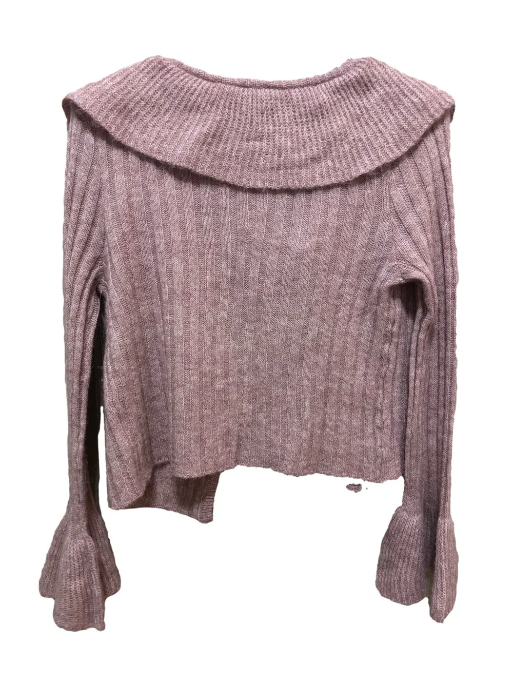 Old Navy Women's Rose-Pink Ribbed Tie-Front Cardigan